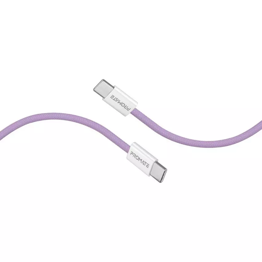 Promate USB-C to USB-C Cable 60W 1m Purple