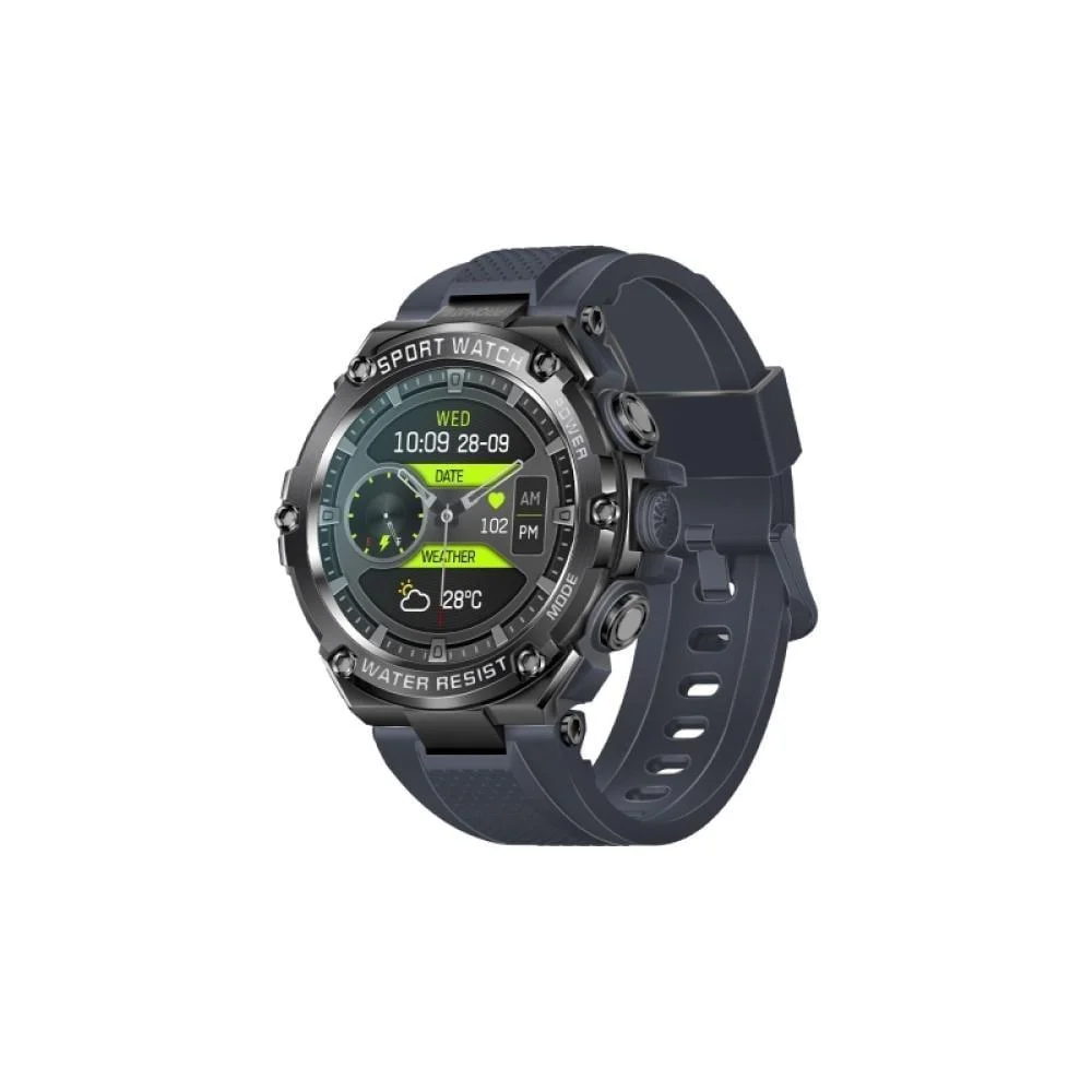 Promate Smart Watch with 1.53" Display and IP67 Water Resistance Black