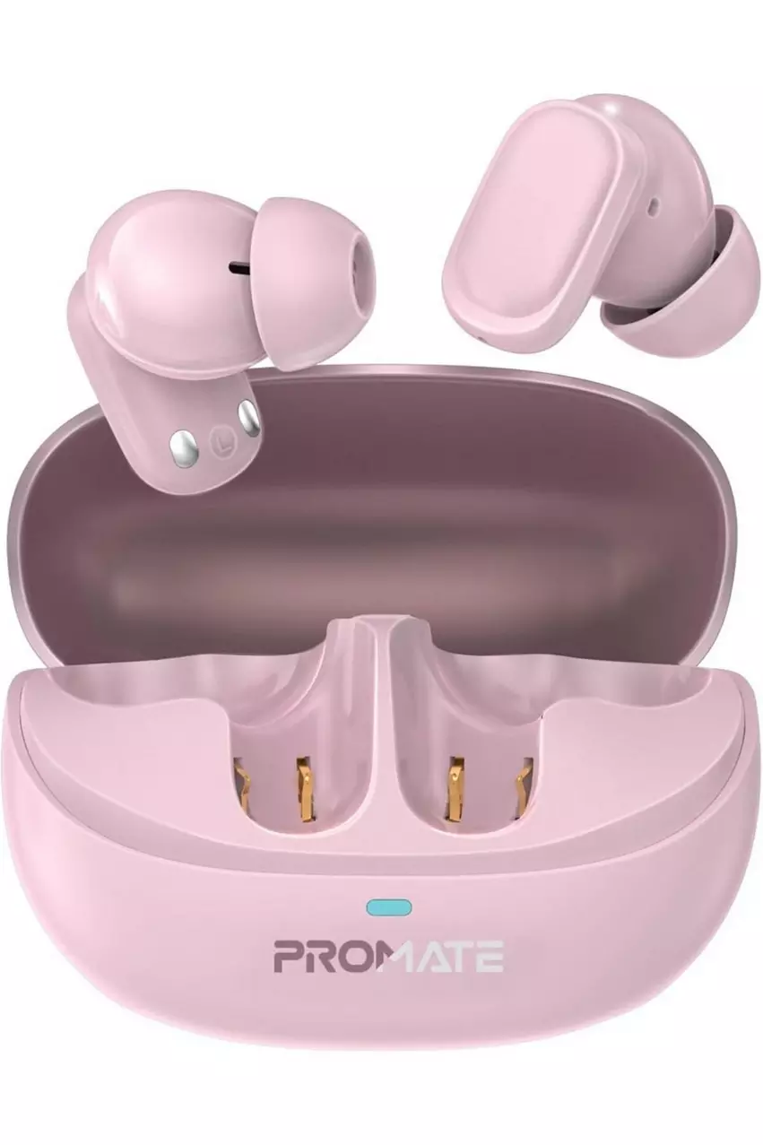 Promate Bluetooth Earbuds with Comfortable Fit Pink