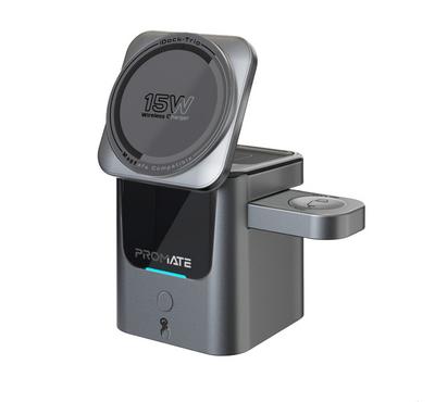 Promate 3-in-1 MagSafe Wireless Charging Station 15W