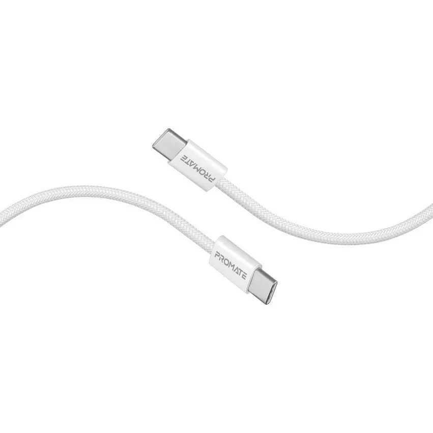 Promate USB-C to USB-C Cable 60W 1m White